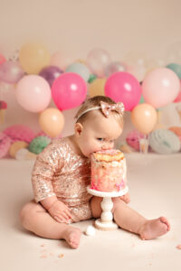 Cake smash First birthday shoot Leeds Harrogate Wetherby